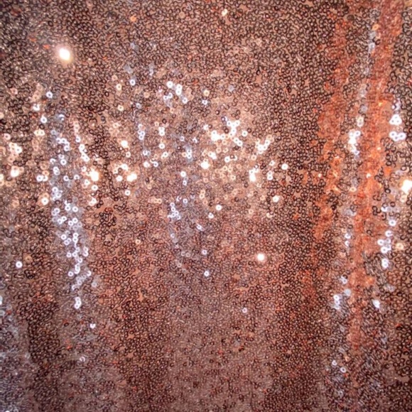 House of CB London Harley Lace Up Sequin Cocktail Mini Dress In Rose Gold - Picture 8 of 12